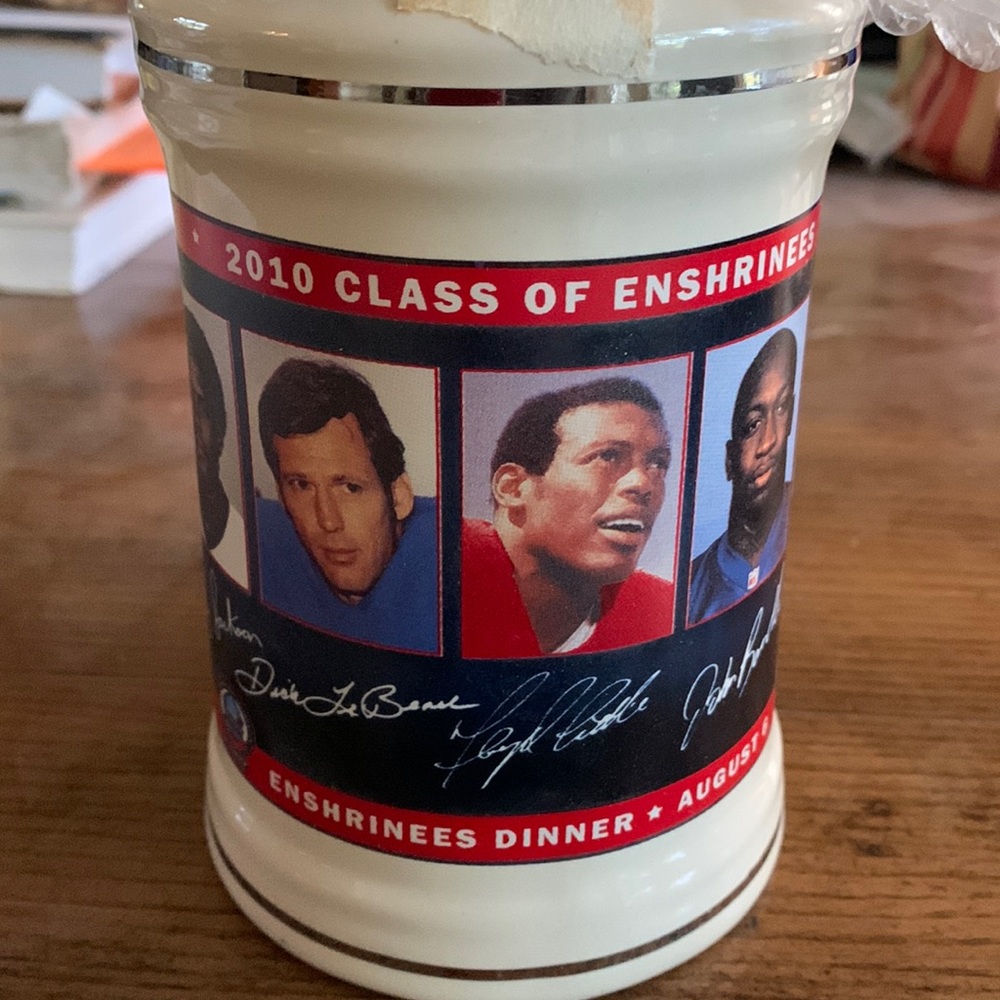NFL Professional Football 2010 enshrinement dinner. Beer stein- limited edition.